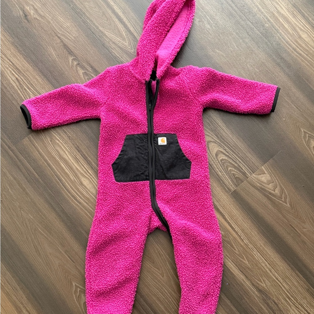 Carhartt Fuchsia Hooded Kids One Piece